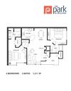 Park in Belleview Apartments Two Bedroom Two Bathroom Floorplan